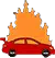 Voiture en feu